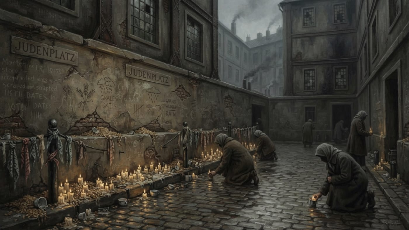 Judenplatz — Judenplatz, rendered as oil-painting.