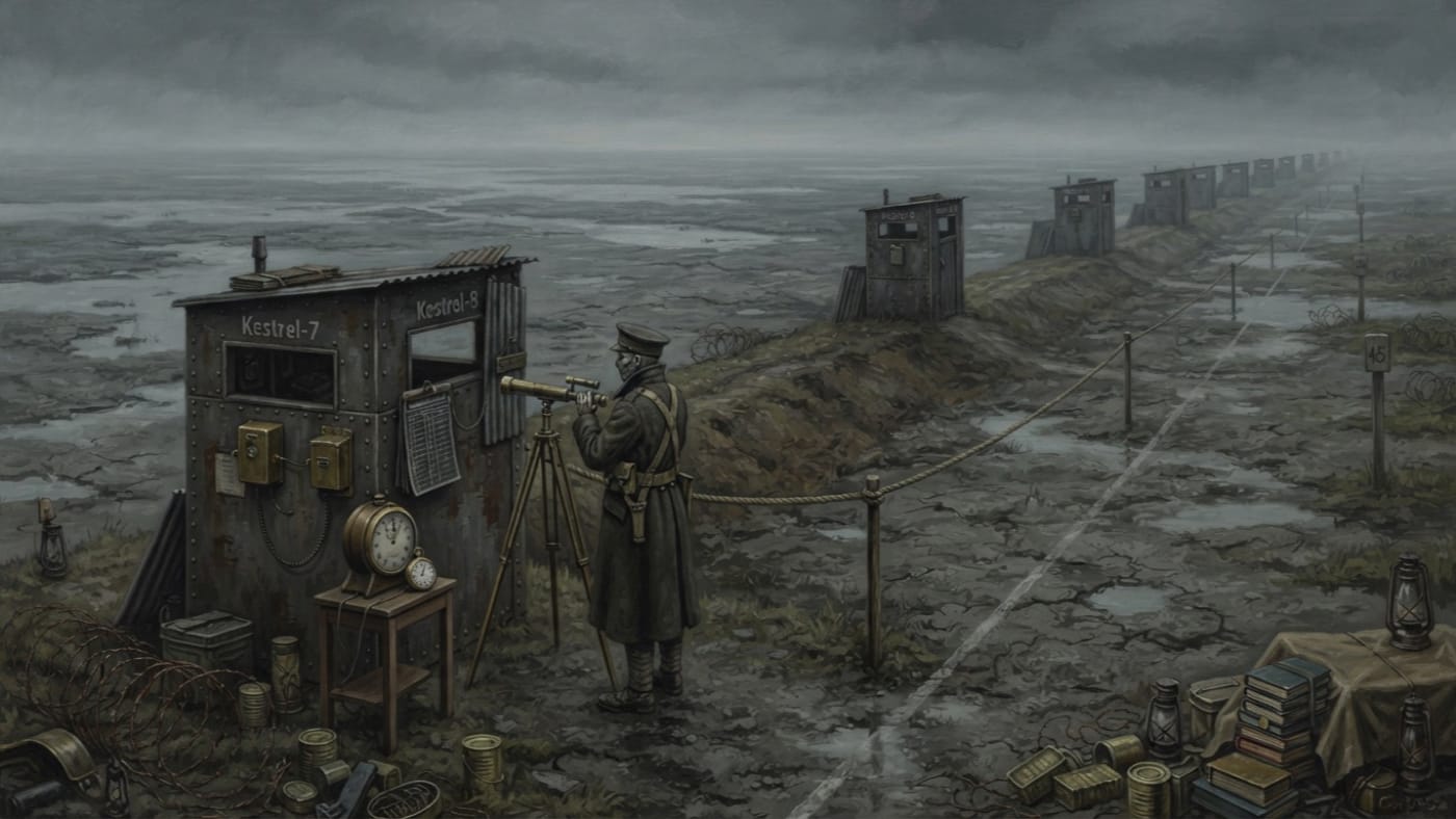 Kestrel Line — Kestrel Line, rendered as oil-painting.