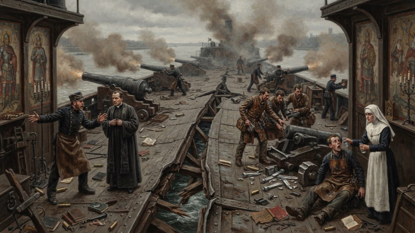 Kelen Chain-Yard Misalignment — Kelen Chain-Yard Misalignment, rendered as oil-painting.