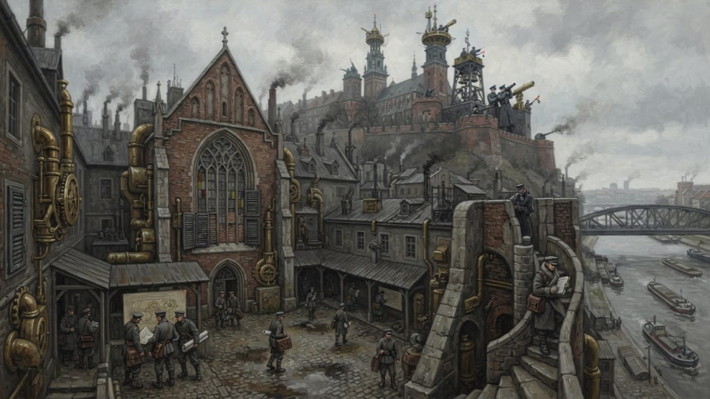 University of Kraków — University of Kraków, rendered as oil-painting.