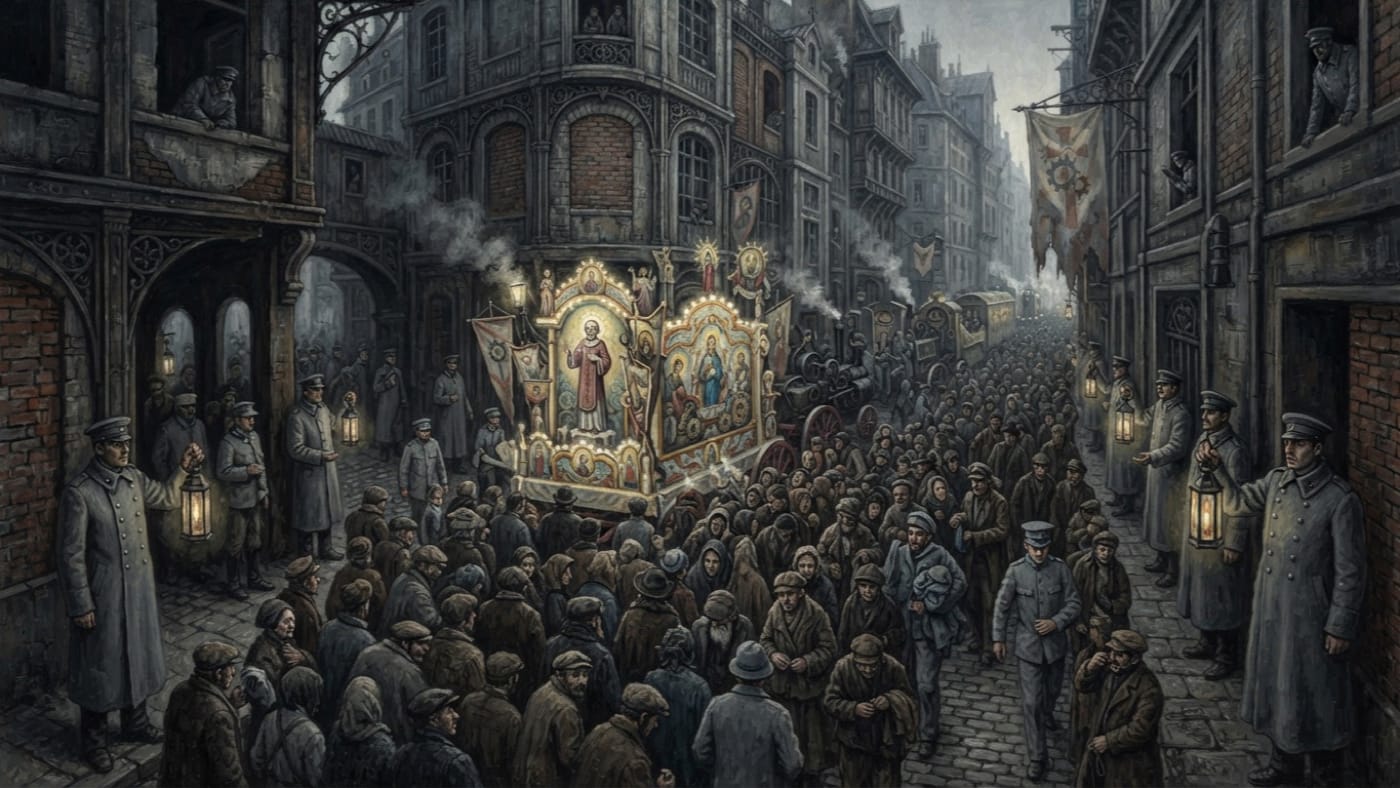 Lace District — Lace District, rendered as oil-painting.