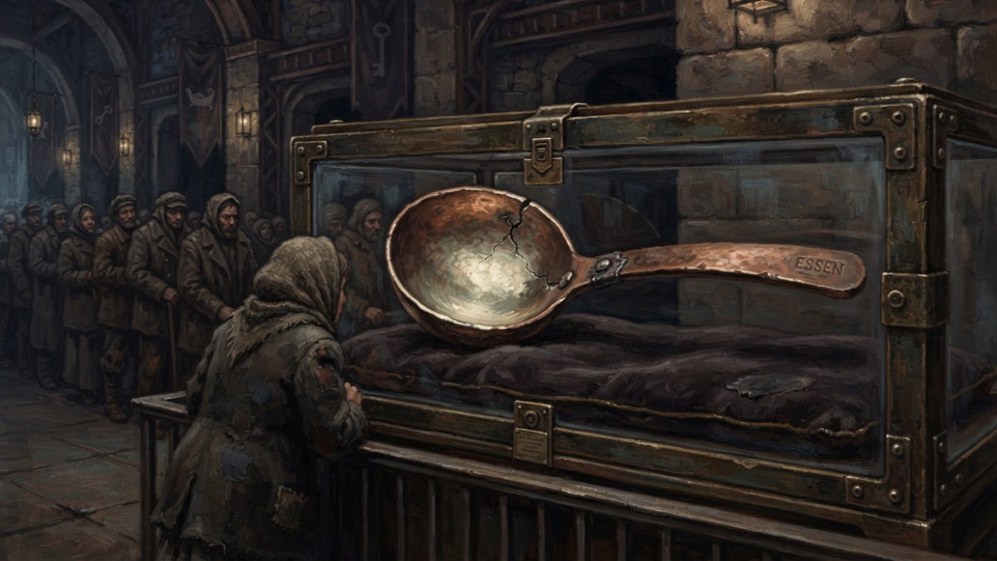 Ladle of Saint Halva — Ladle of Saint Halva, rendered as oil-painting.