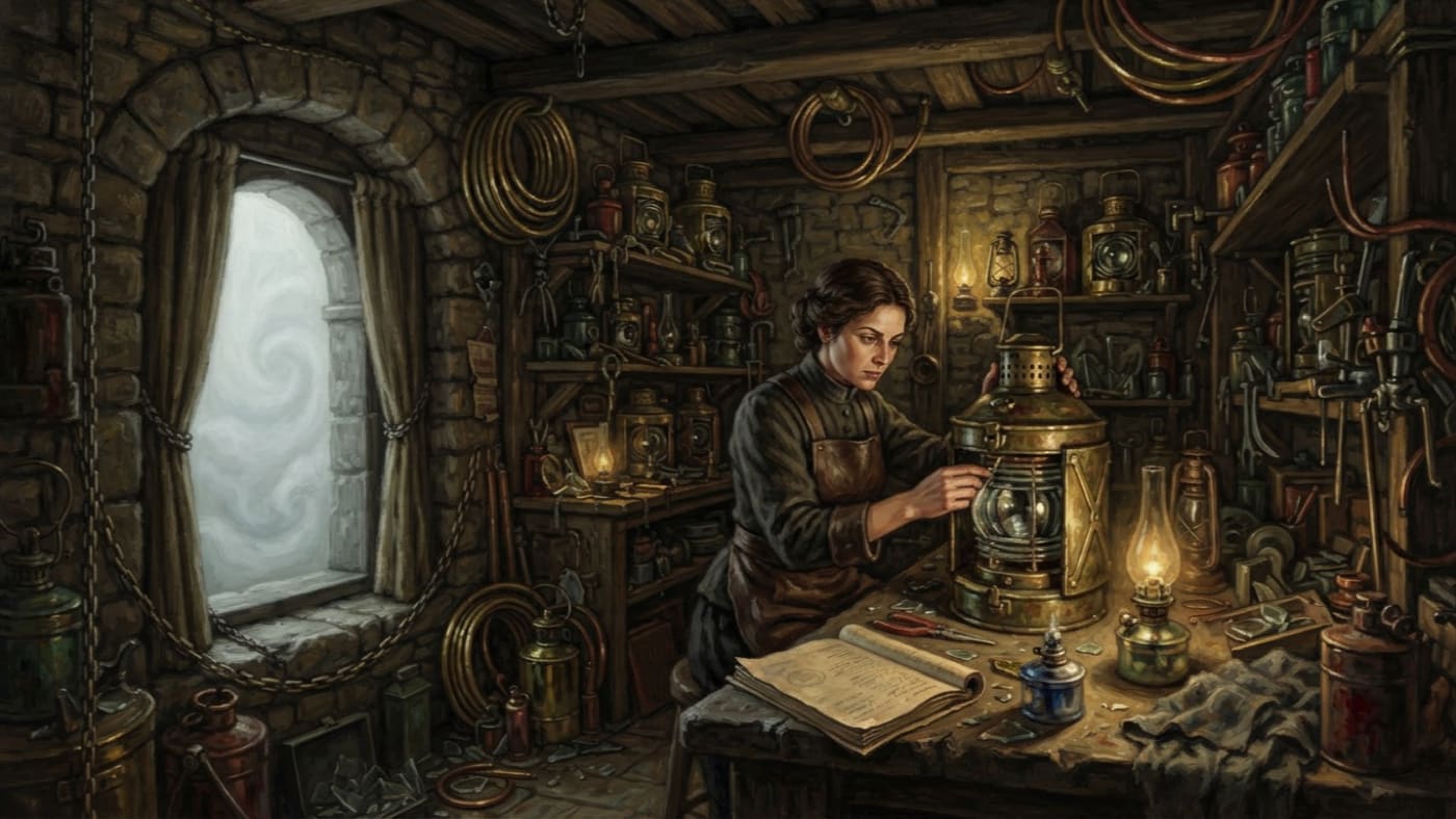 Lantern Shed — Lantern Shed, rendered as oil-painting.