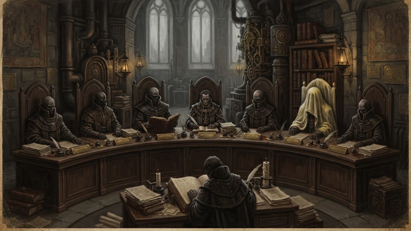 Ledger of Succession — Ledger of Succession, rendered as oil-painting.