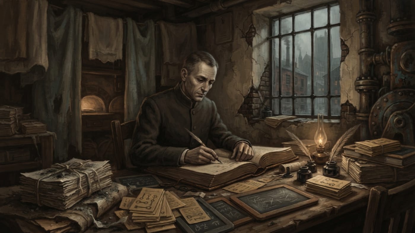 Ledgerwrights — Ledgerwrights, rendered as oil-painting.