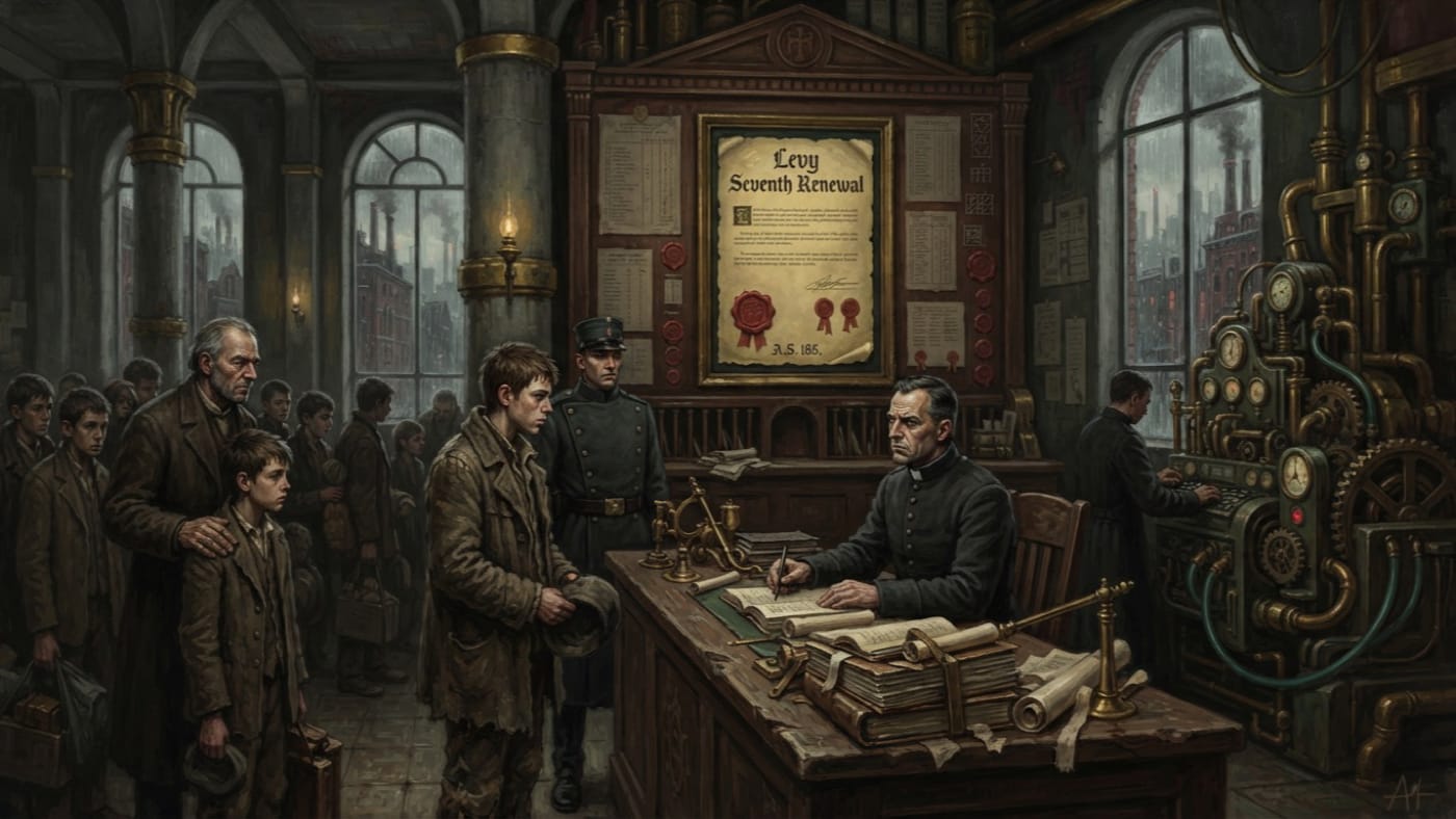 Levy Seventh Renewal — Levy Seventh Renewal, rendered as oil-painting.