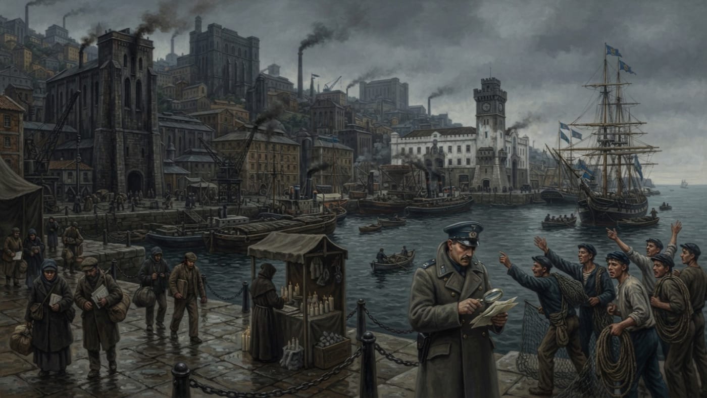 Lisbon — Lisbon, rendered as oil-painting.