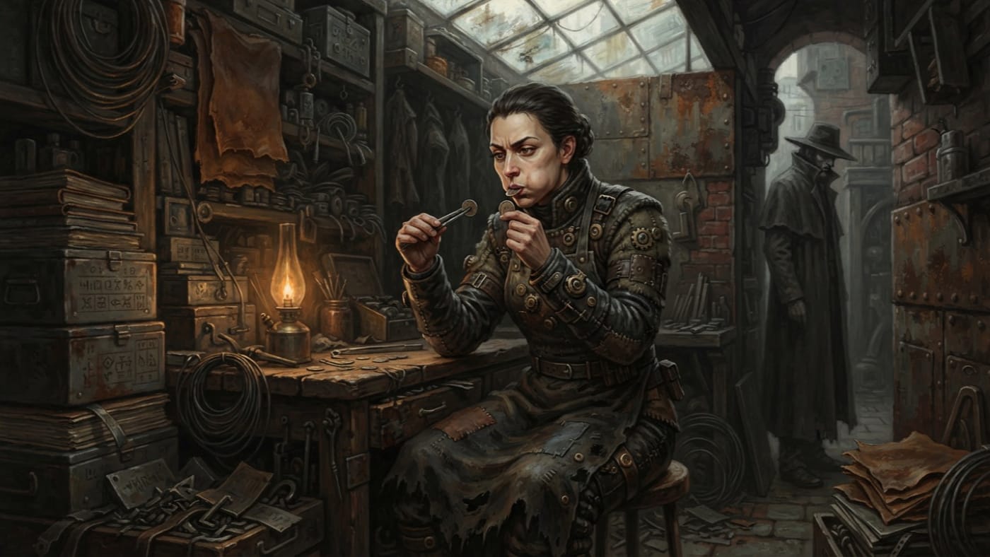 Lise Three-Eyes — Lise Three-Eyes, rendered as oil-painting.