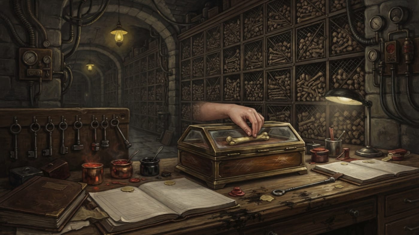 Little Finger Bone of No Parish — Little Finger Bone of No Parish, rendered as oil-painting.