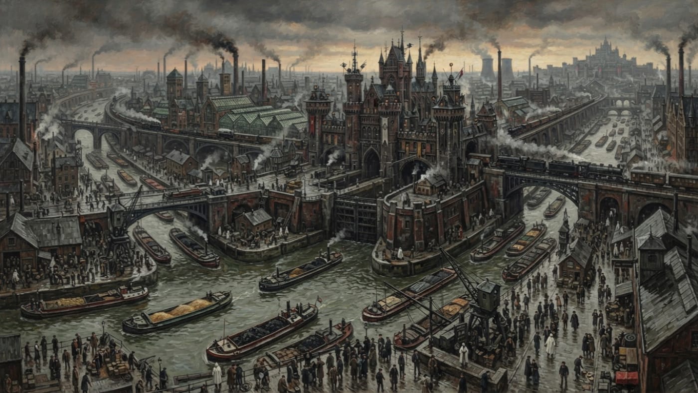 Lowlands — Lowlands, rendered as oil-painting.