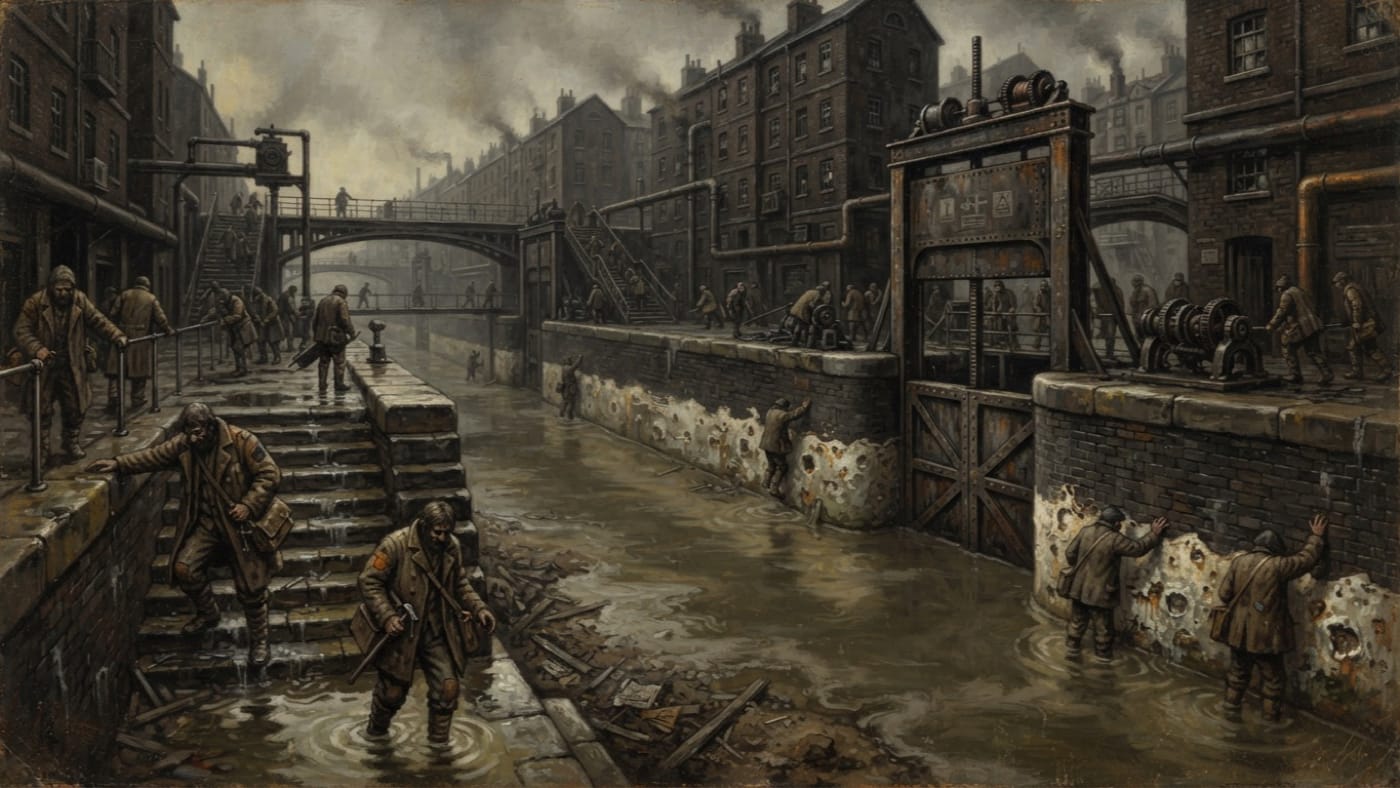 Lye Flood — Lye Flood, rendered as oil-painting.