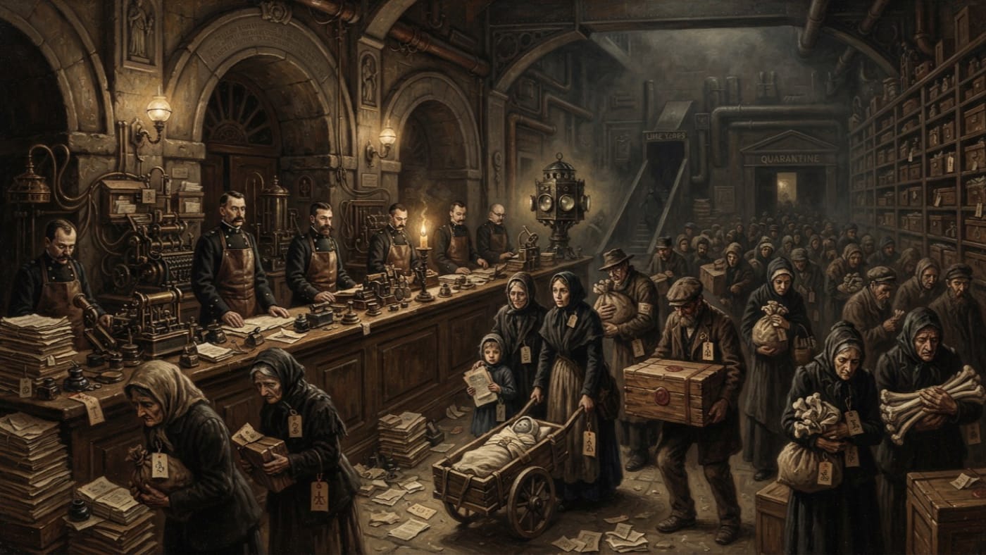 Mandatory Burial Clearance — Mandatory Burial Clearance, rendered as oil-painting.