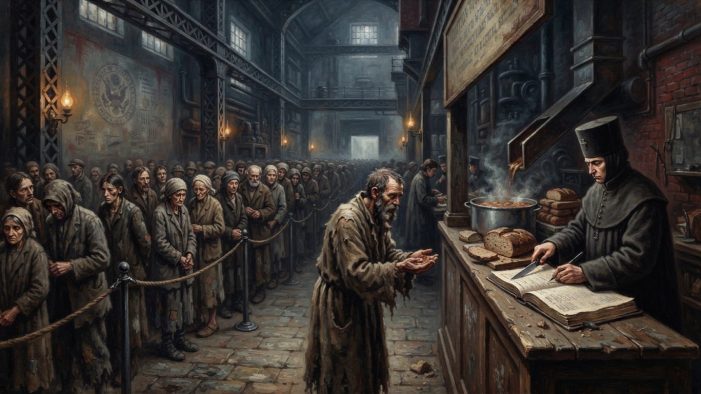 Mark of Poverty — Mark of Poverty, rendered as oil-painting.