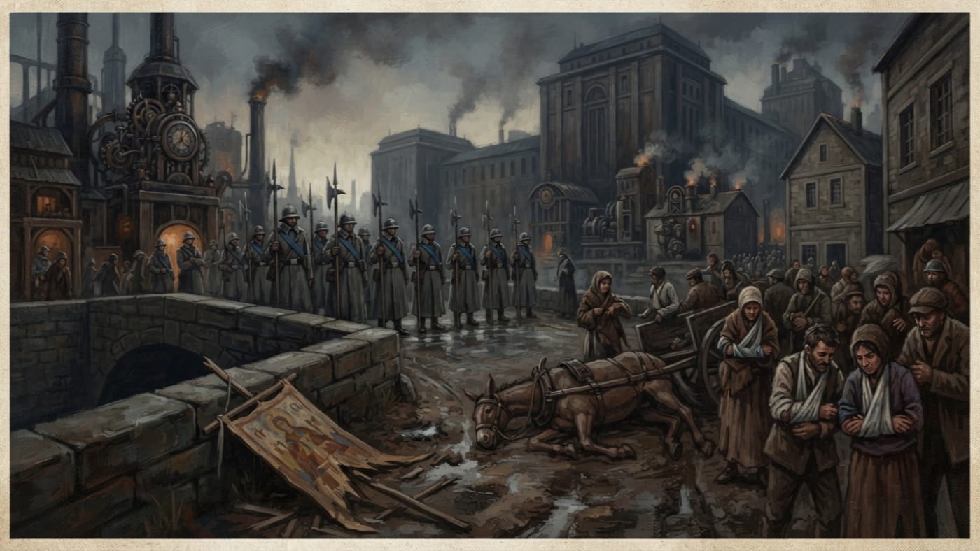 Lyon Road incident — Lyon Road incident, rendered as oil-painting.