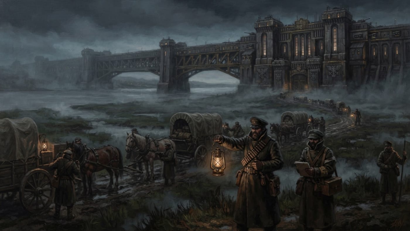 Marsh Lanterns — Marsh Lanterns, rendered as oil-painting.