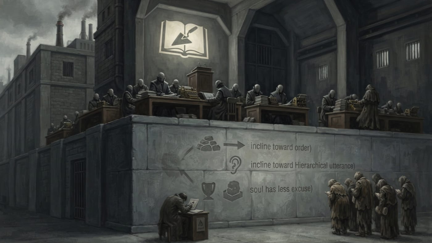 Masonry Commentary — Masonry Commentary, rendered as oil-painting.