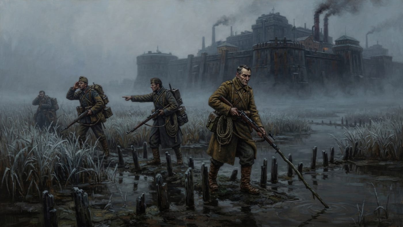 Masurian Watchers — Masurian Watchers, rendered as oil-painting.