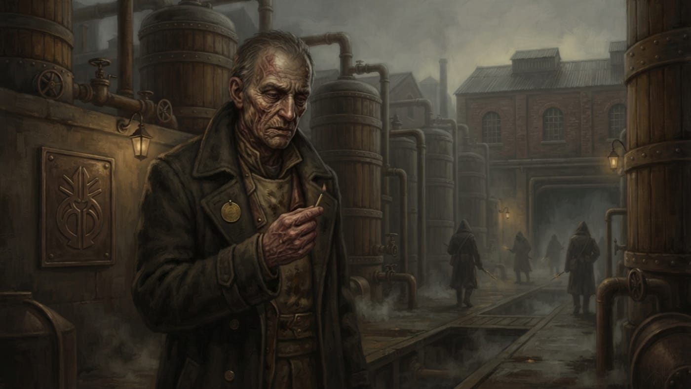 “Match” Morrick — “Match” Morrick, rendered as oil-painting.