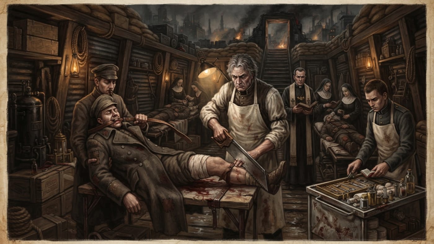 Medical Directorate of the Bureau of War — Medical Directorate of the Bureau of War, rendered as oil-painting.