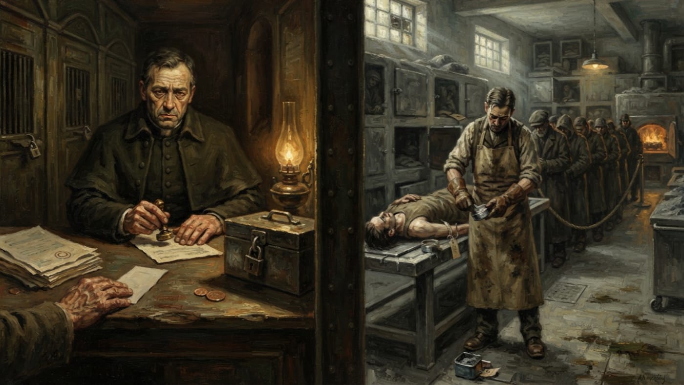 Mercy Stamps — Mercy Stamps, rendered as oil-painting.