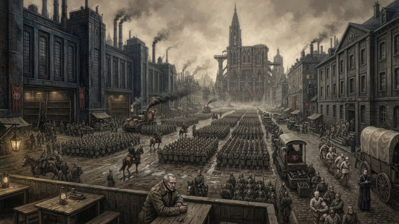 Military City — Military City, rendered as oil-painting.