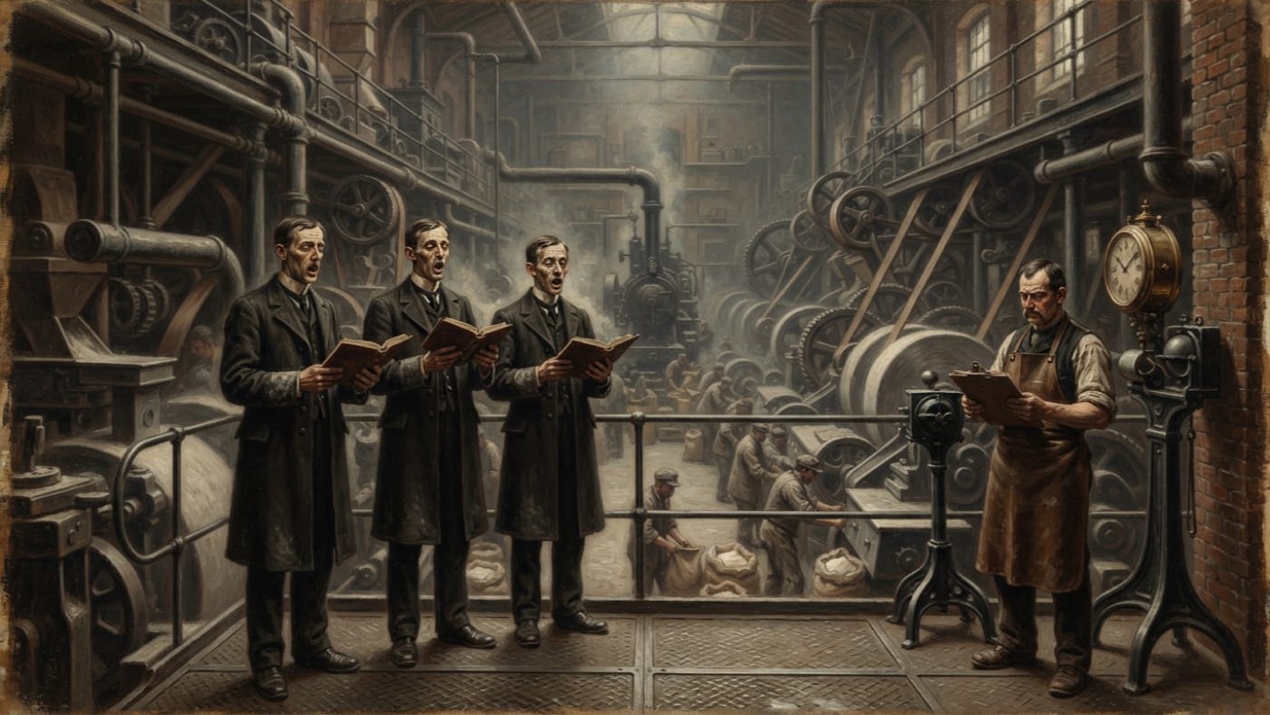 Mill-Crown Cantors — Mill-Crown Cantors, rendered as oil-painting.