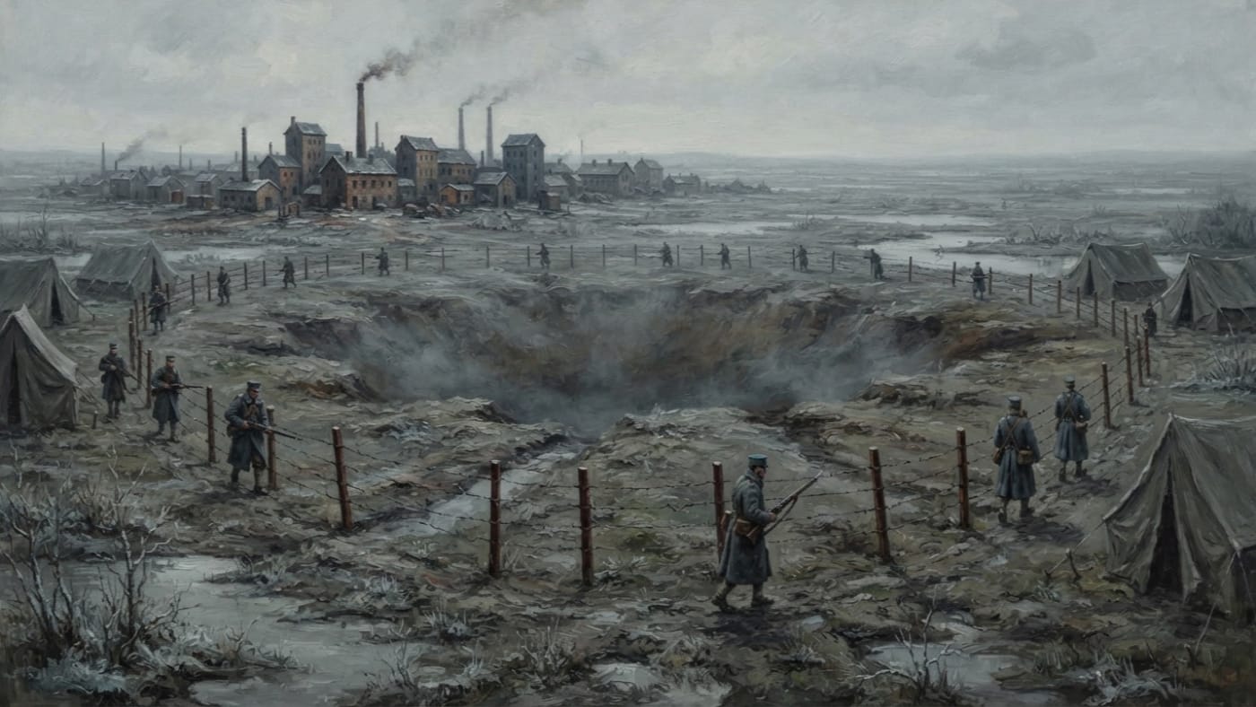 Mohács — Mohács, rendered as oil-painting.