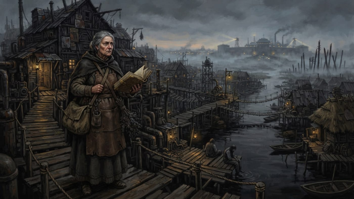 Mother Tess Halver — Mother Tess Halver, rendered as oil-painting.