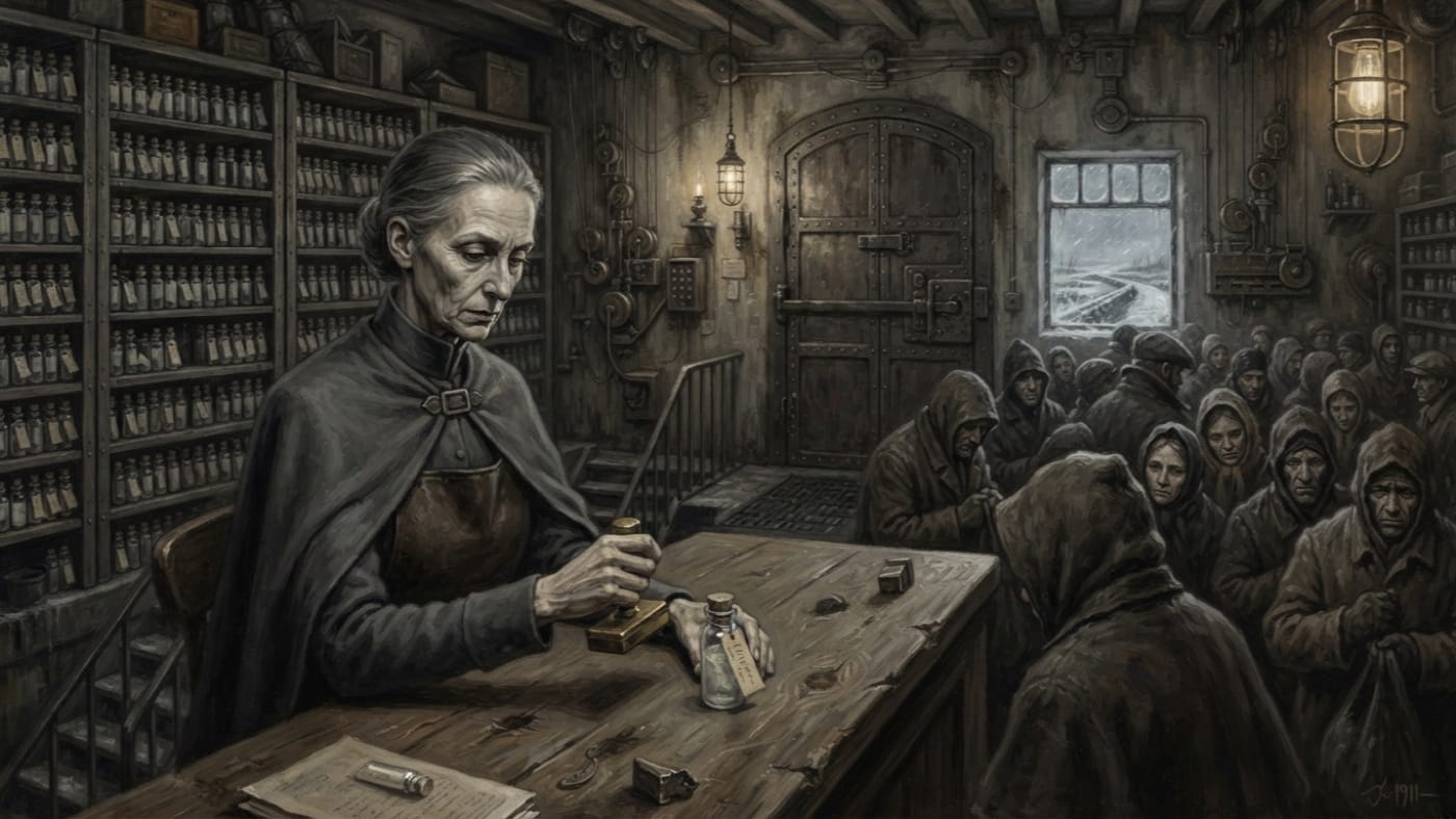 Mother-Warden Sile Mourn-Lit — Mother-Warden Sile Mourn-Lit, rendered as oil-painting.