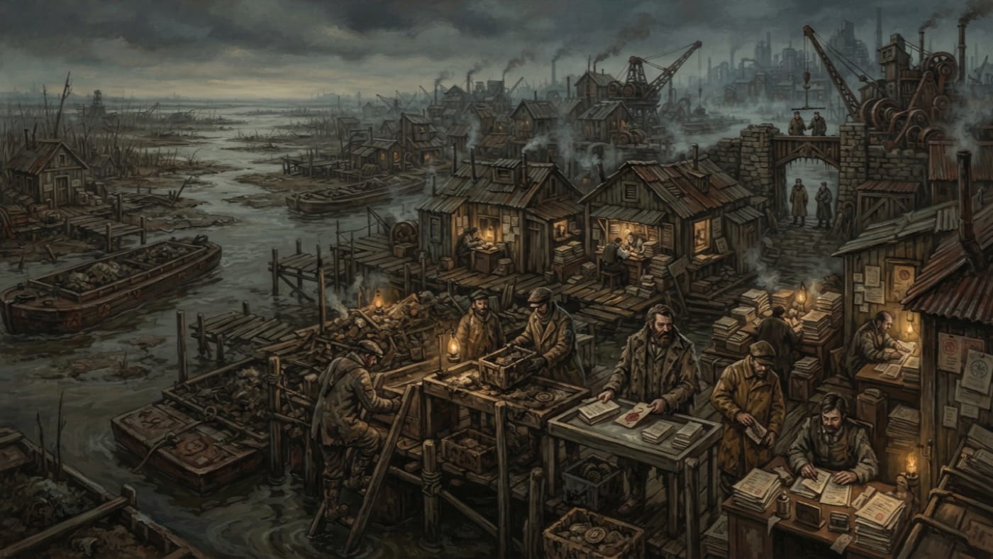 Mud-Relic Syndicate — Mud-Relic Syndicate, rendered as oil-painting.