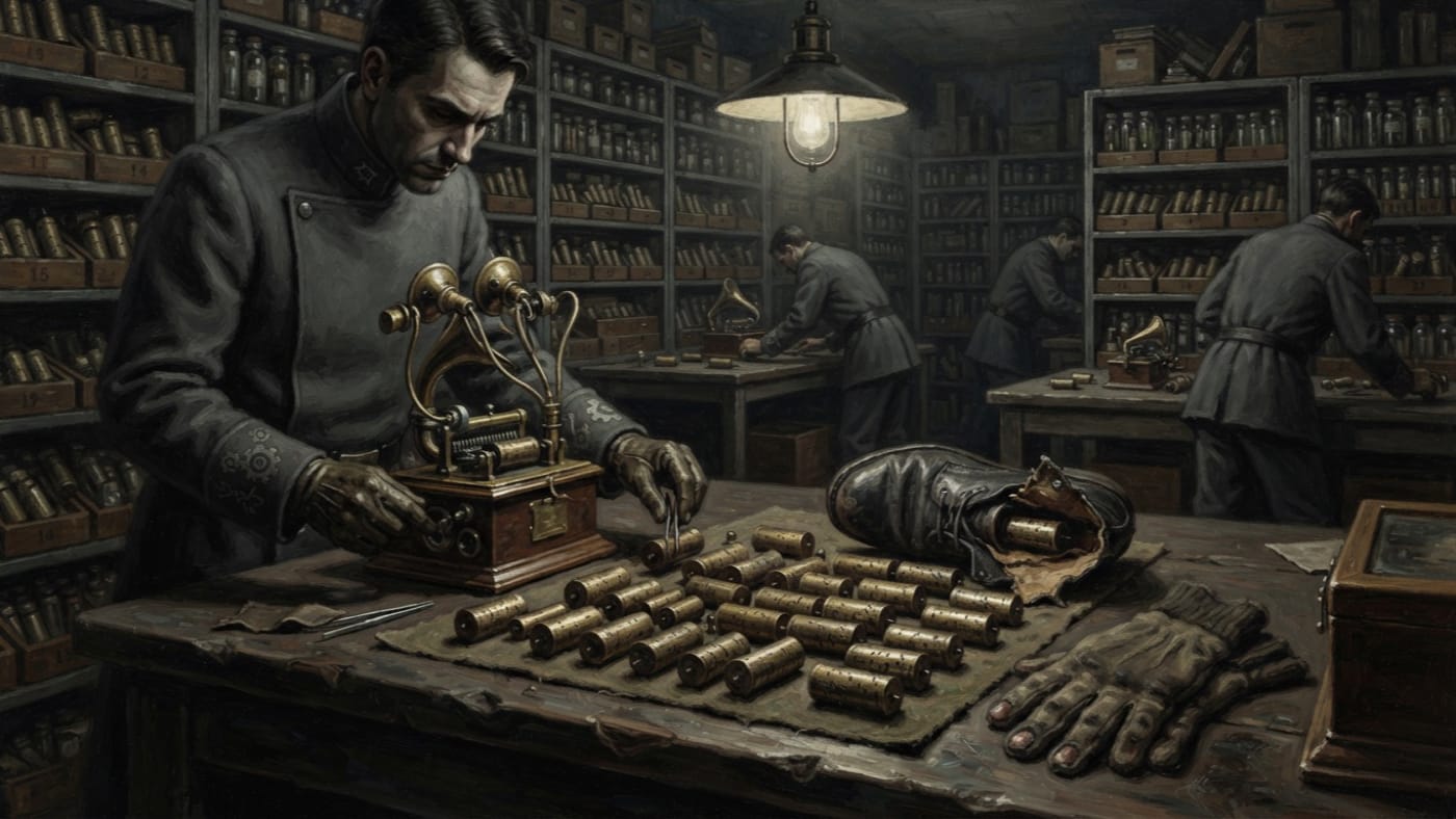 Music-box Drums — Music-box Drums, rendered as oil-painting.