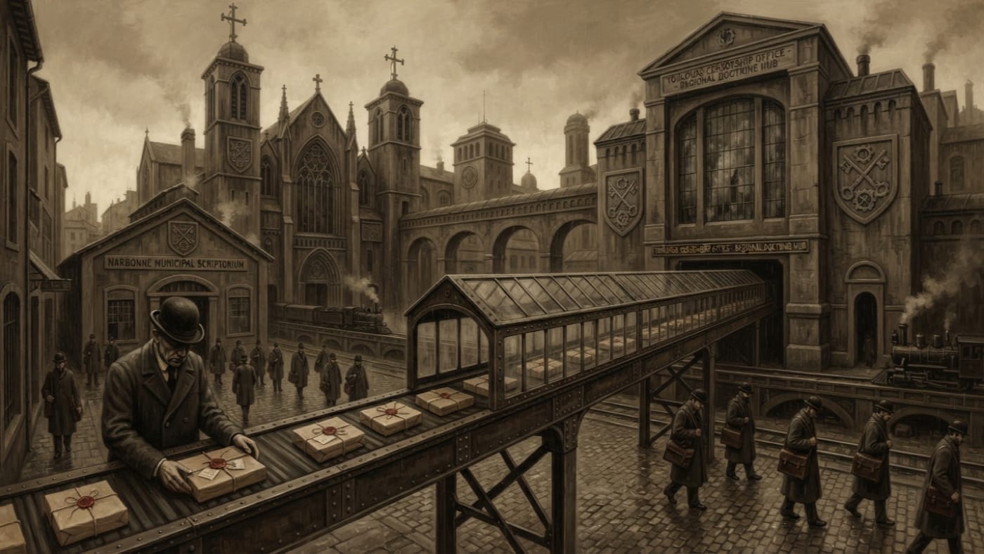 Narbonne — Narbonne, rendered as oil-painting.