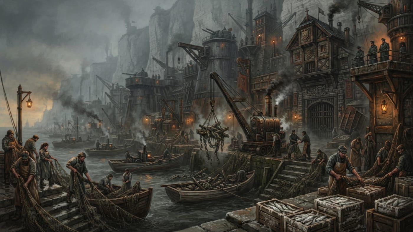 Net & Hook Guild — Net & Hook Guild, rendered as oil-painting.