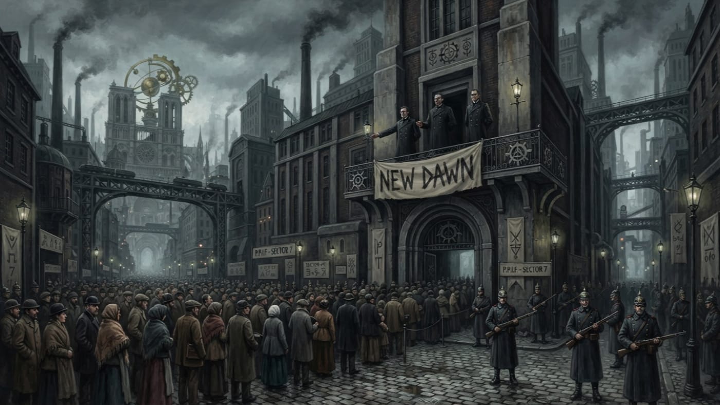 New Dawn — New Dawn, rendered as oil-painting.