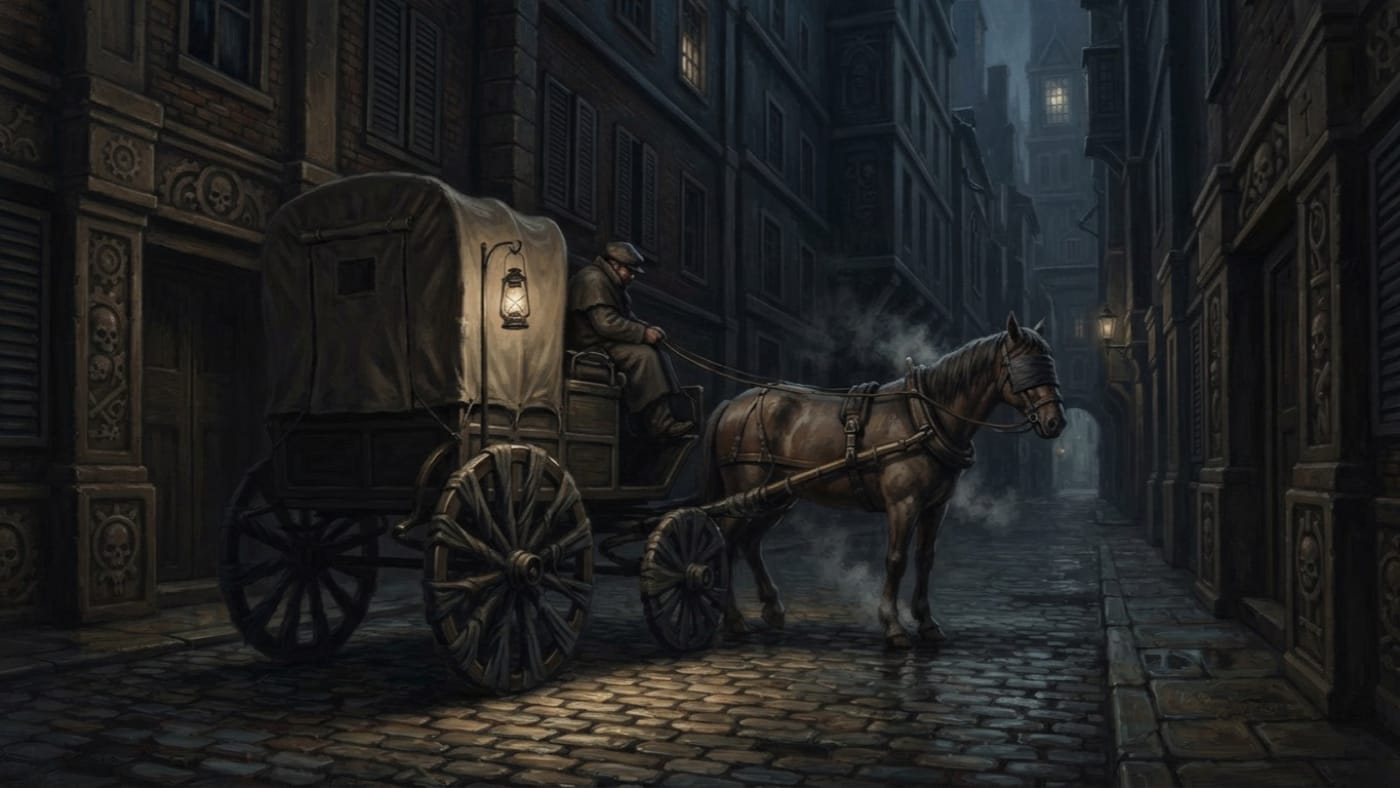 Night Wagon — Night Wagon, rendered as oil-painting.