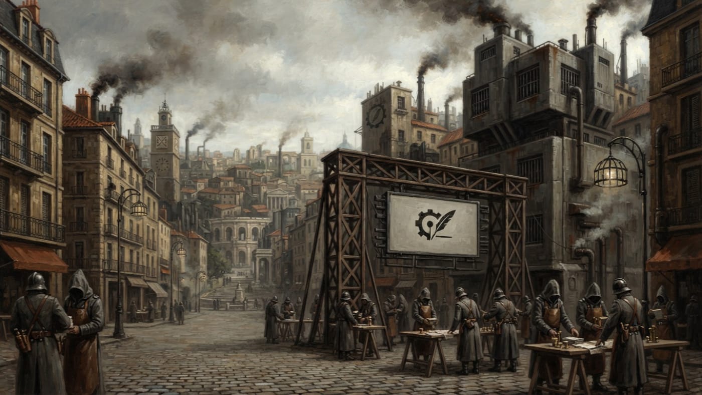Nîmes — Nîmes, rendered as oil-painting.