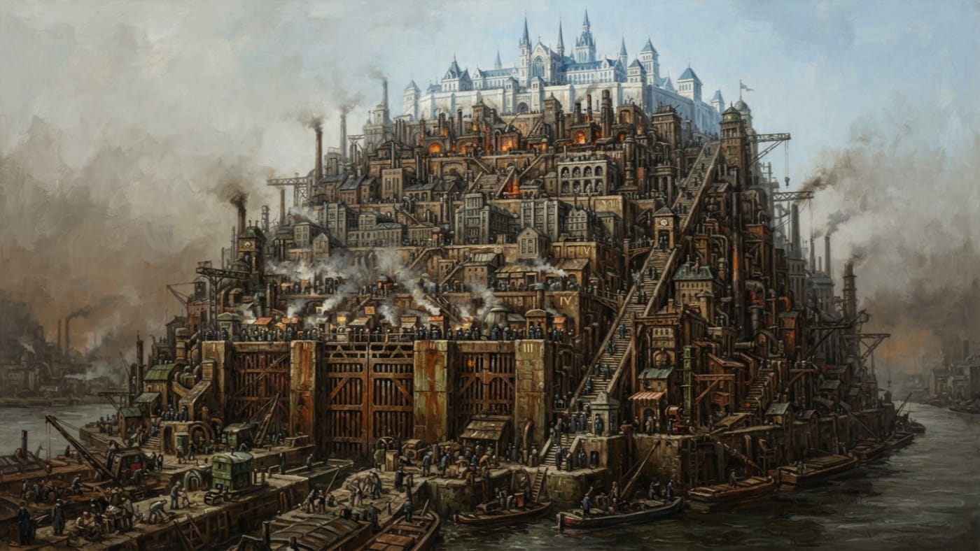 Nine Steps — Nine Steps, rendered as oil-painting.