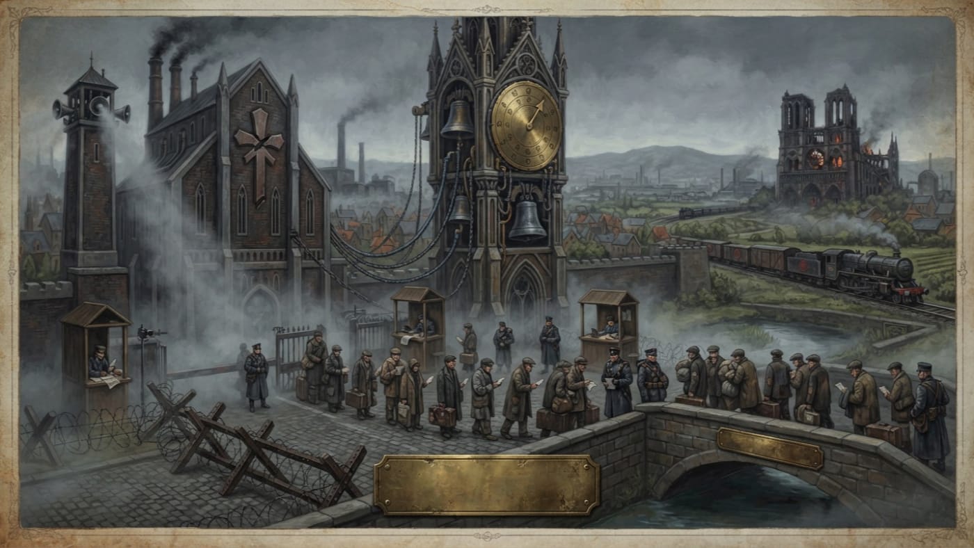 Northern France — Northern France, rendered as oil-painting.