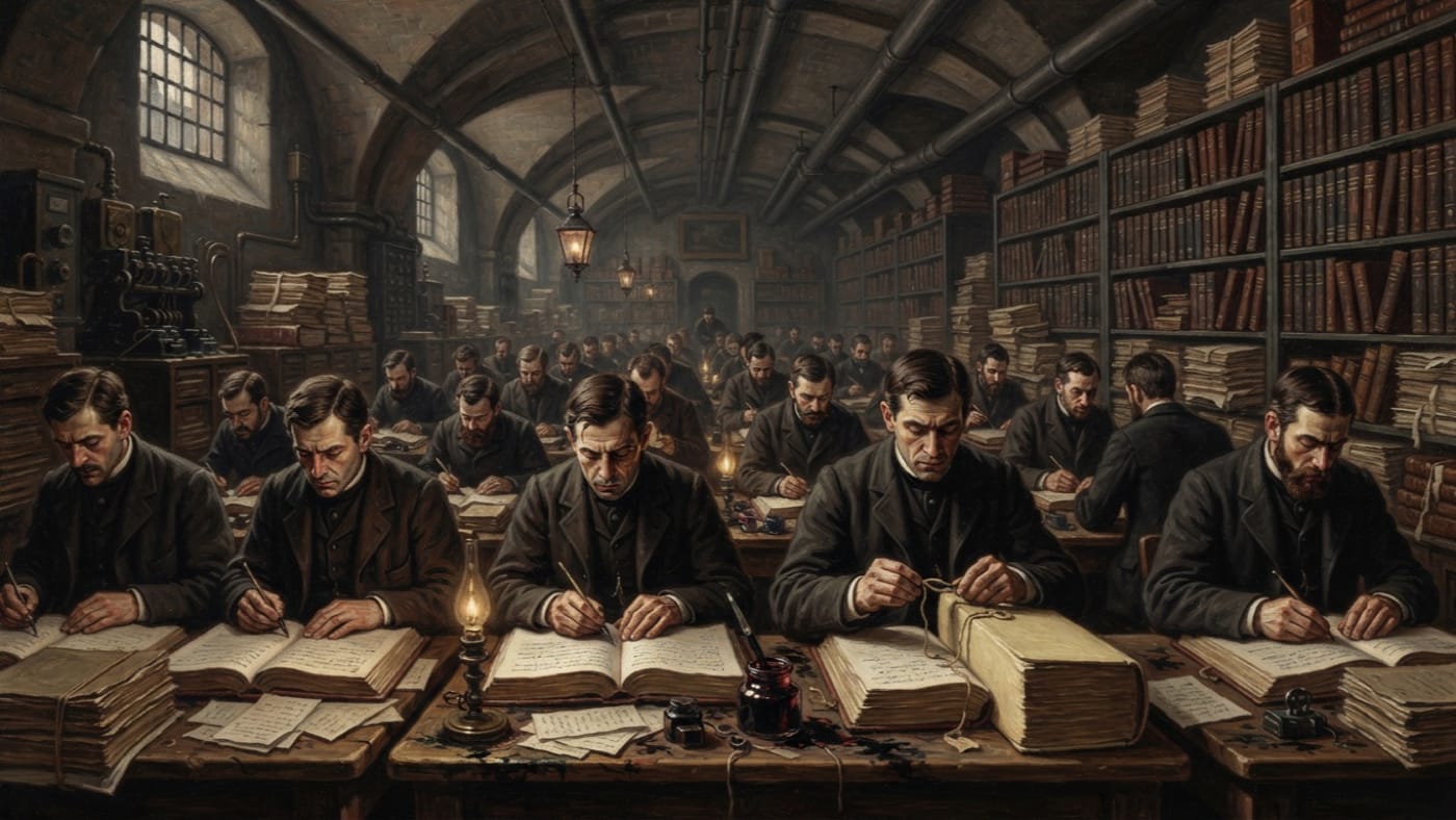 Obscurists of the Third Ink — Obscurists of the Third Ink, rendered as oil-painting.