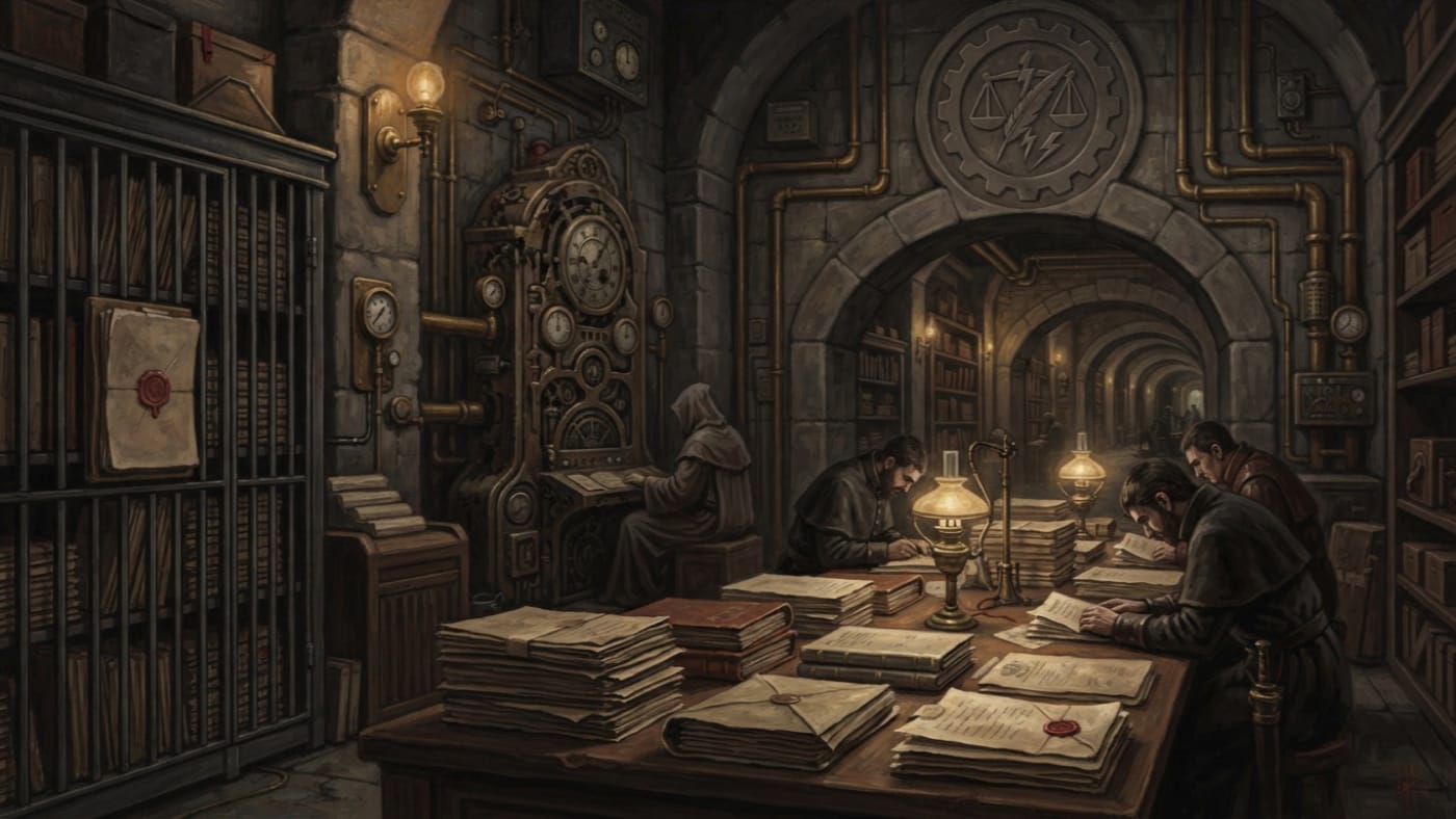 Office of Doctrinal Risk — Office of Doctrinal Risk, rendered as oil-painting.