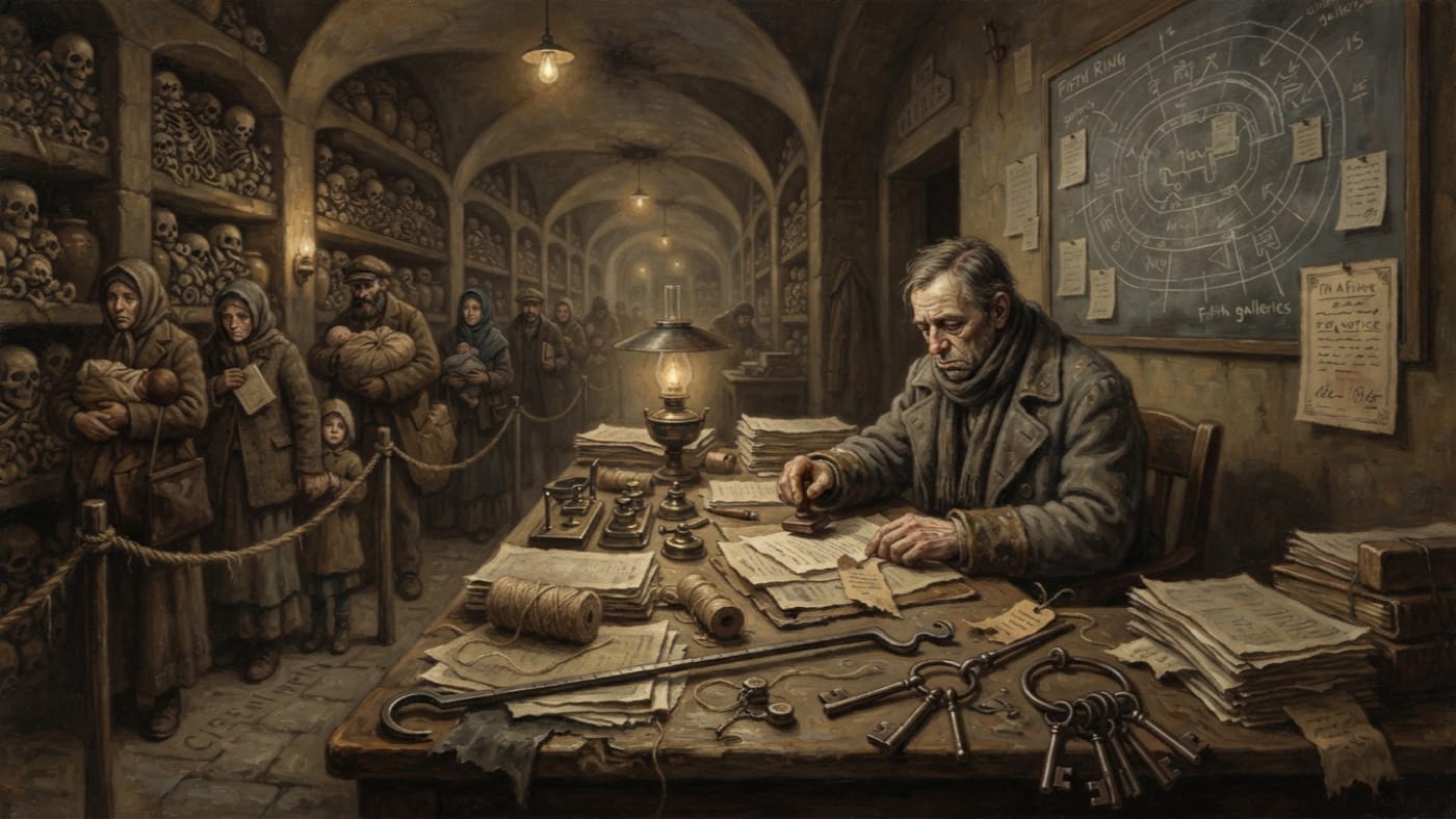Office of Ossuary Accommodation — Office of Ossuary Accommodation, rendered as oil-painting.