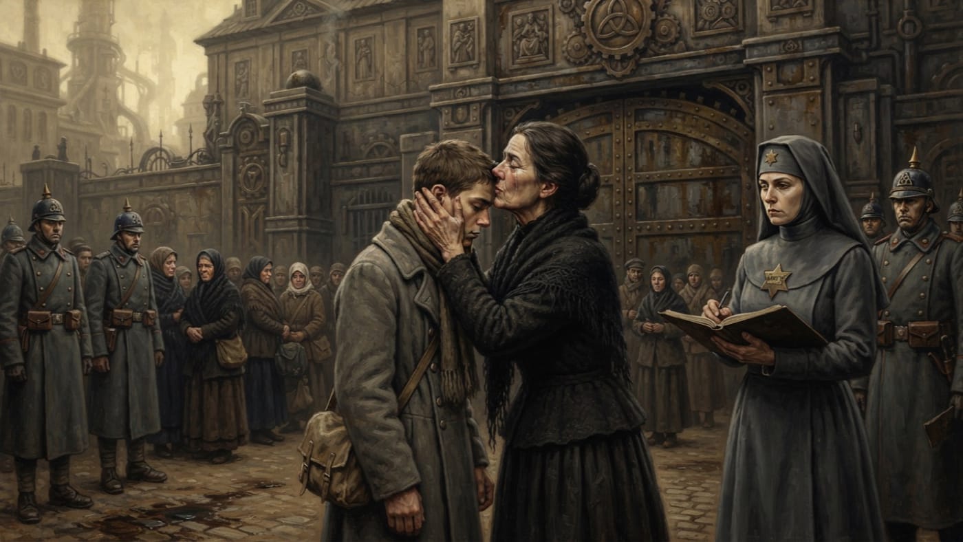 On the Joyful Surrender of Offspring to Providence — On the Joyful Surrender of Offspring to Providence, rendered as oil-painting.