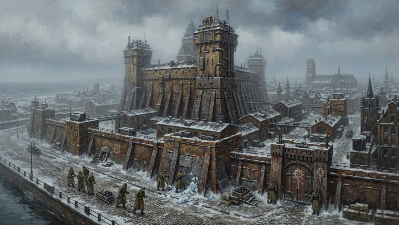 Ordensburg — Ordensburg, rendered as oil-painting.