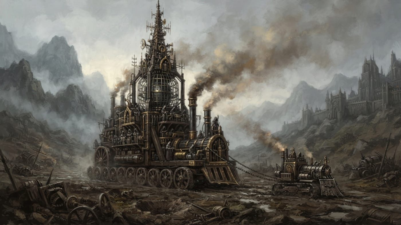 Orison Spire programme — Orison Spire programme, rendered as oil-painting.