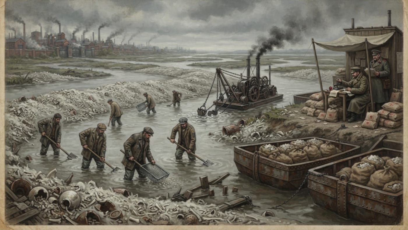 Ossuary Shoals — Ossuary Shoals, rendered as oil-painting.
