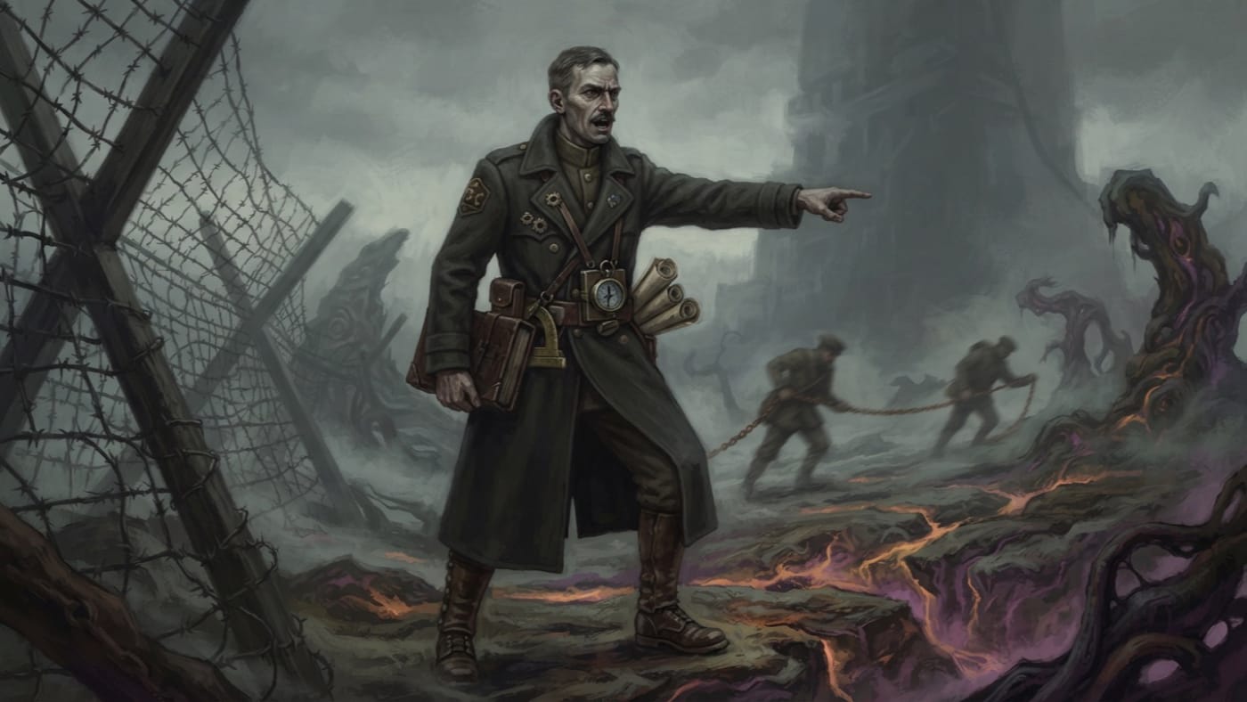 Colonel-Cartographer Oswin Reath — Colonel-Cartographer Oswin Reath, rendered as oil-painting.