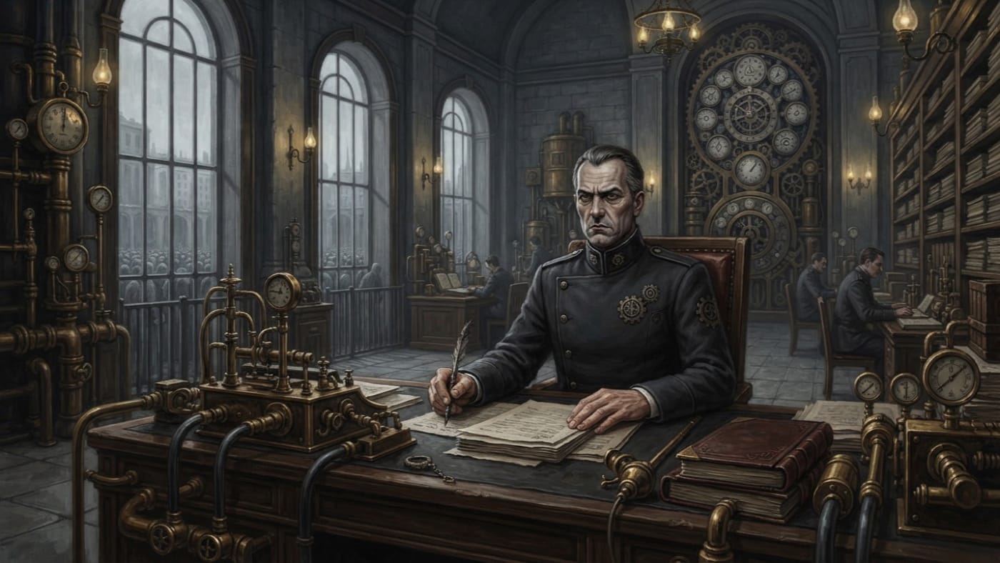 Director Othmar Vell — Director Othmar Vell, rendered as oil-painting.