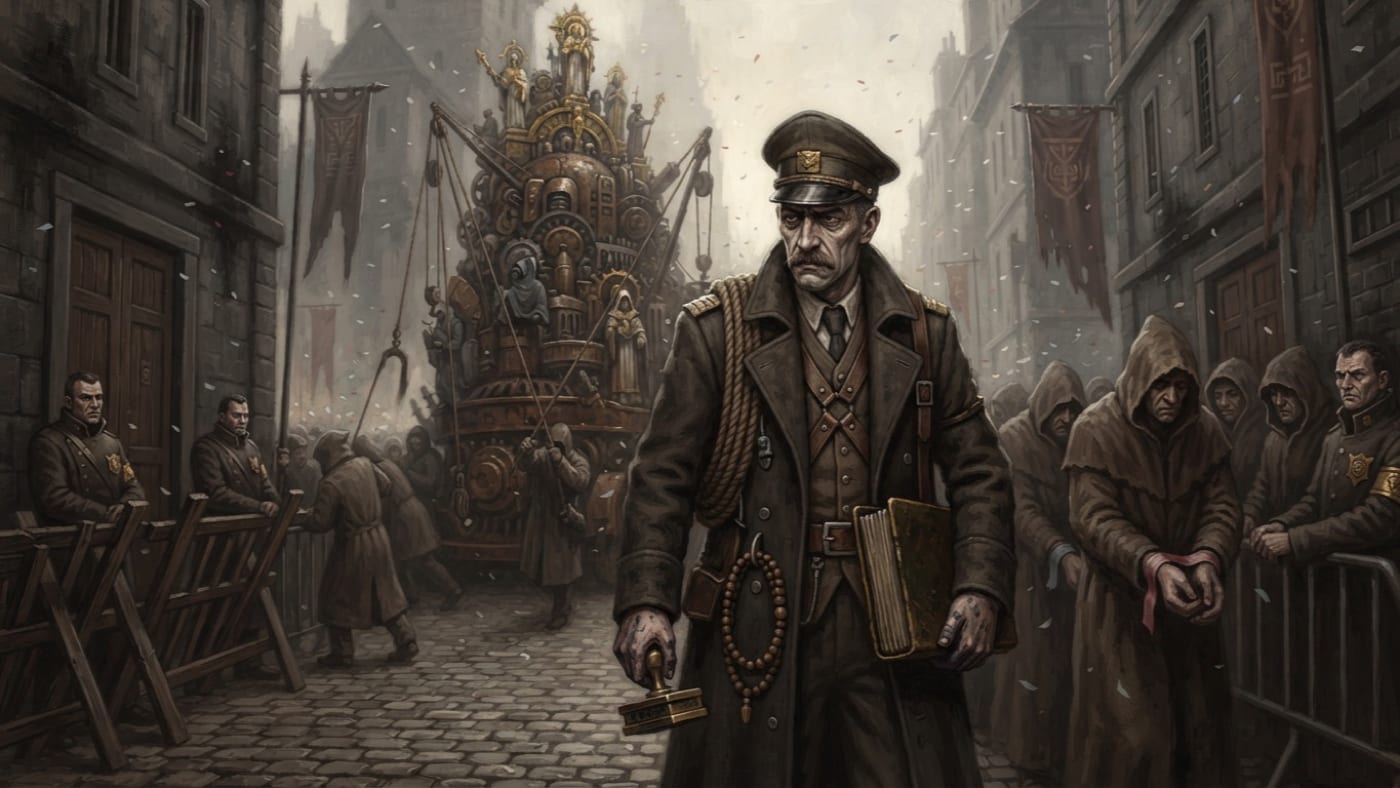 Pageant Captain — Pageant Captain, rendered as oil-painting.