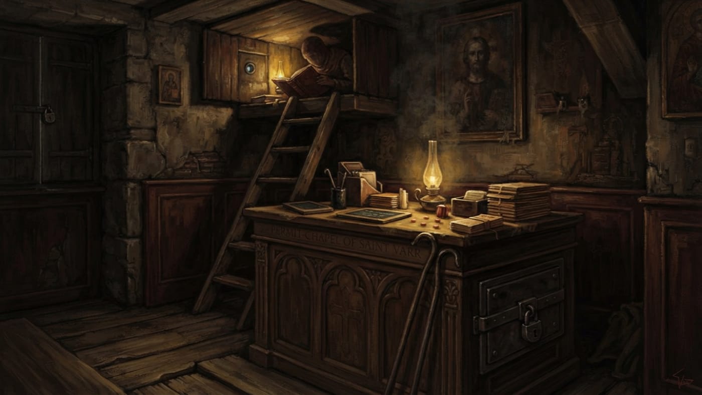 Permit-Chapel of Saint Varr — Permit-Chapel of Saint Varr, rendered as oil-painting.