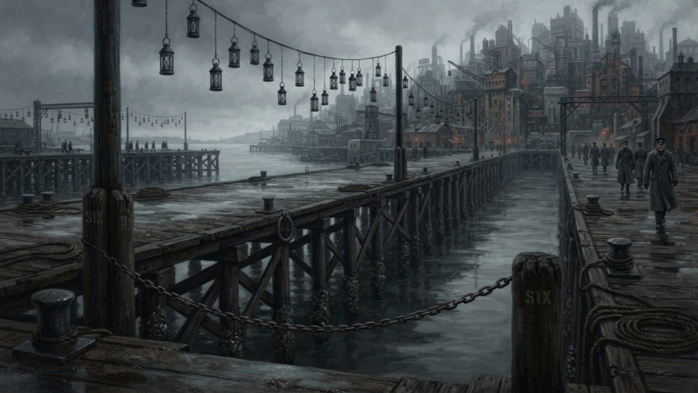 Pier Six — Pier Six, rendered as oil-painting.